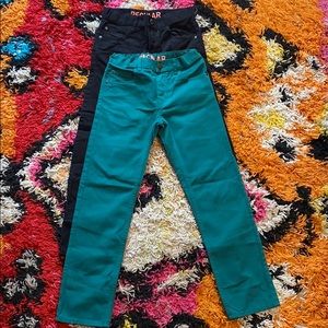 H&M 2 Pack Boys Twill Pants, Size 9/10
